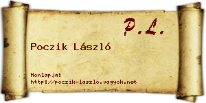 Poczik László névjegykártya