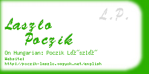 laszlo poczik business card